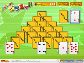 ソリティア ピラミッドのゲーム画面「プレイ」