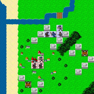 Araratのゲーム画面「戦闘画面。臨機応変な戦術が勝敗を分ける！」