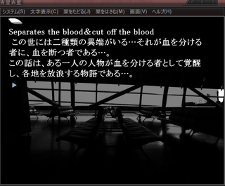 Separates the blood＆cut off the bloodのゲーム画面「冒頭部分です。」
