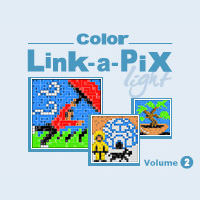 コンセプティス　カラーリンク絵 Light vol.2 のゲーム画面「すべてのリンクを正しくつなぐと絵が完成します。」