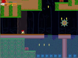 回廊の国のゲーム画面「昔懐かしい横スクロール」