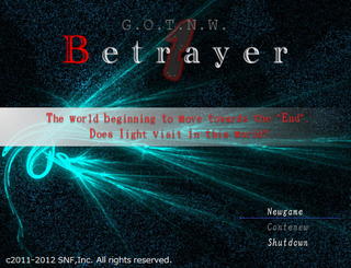 Betrayer << G.O.T.N.W.のゲーム画面「タイトル画面です。」