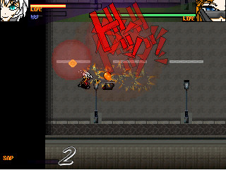 CB-REDのゲーム画面「ボス戦」