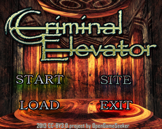 Criminal Elevatorのゲーム画面「タイトル画面」