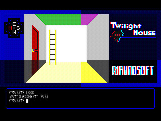 トワイライトハウス（体験版）のゲーム画面「お約束のハシゴ。何をすればいいか、名探偵の君ならもう分かるよね？」