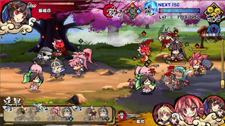 幻想戦姫のゲーム画面「幻想戦姫の戦闘画面」