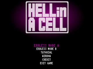 Hell in A Cell（試作版）のゲーム画面「タイトル画面です。」