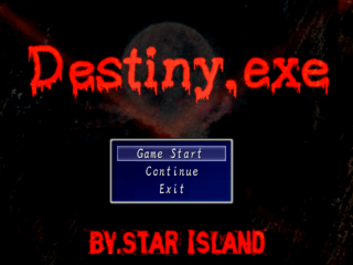 Destiny.exeのゲーム画面「タイトル画面」