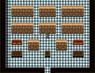 ラハと理の魔法生 -the 2ndstory-のゲーム画面「人気の無い謎の図書館。ここは……？」