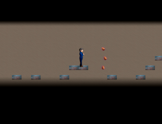 MatsuBarrage コーラの謎のゲーム画面「画像の右あたりの、小さな点が敵だ！」