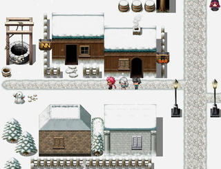 RiSE -囚われ少女の魔法譚-のゲーム画面「雪の降る職人の街」