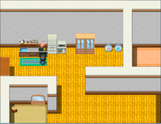 うろうろエトラ(仮)のゲーム画面「キッチン」