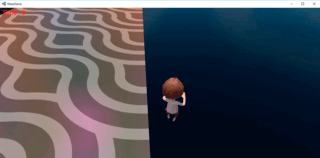立体迷路のゲーム画面「ステージを踏み外して落ちると、スタートから再開です。」