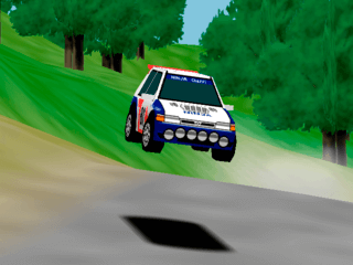 グレイテストドライバーズVersion6のゲーム画面「レイアウト、路面の異なる4コースをドライブ可能。」