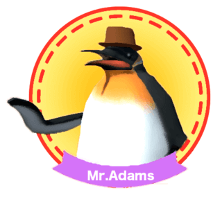 Penguin Race αのゲーム画面「this is Mr.Adams」