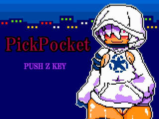 オキナちゃんのゲーム-PickPocket-ver1.01のゲーム画面「タイトル画面」
