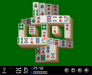 麻雀パズル6のゲーム画面「プレイ画面」