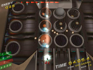 Rampage in the skyのゲーム画面「敵基地を攻撃」