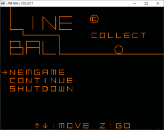 LINE BALL COLLECTのゲーム画面「タイトル画面です。」