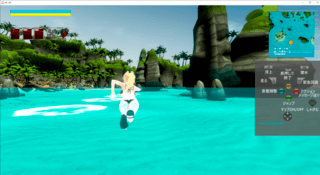 人喰い魚Ver1.01のゲーム画面「泳ぎます。」