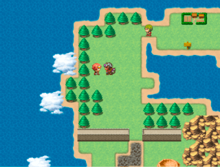 魔王が主人公のRPGのゲーム画面「小さな島での冒険になります。」