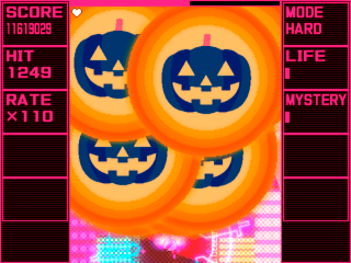 プレデーション　シュガーのゲーム画面「ハロウィン風ボム。」