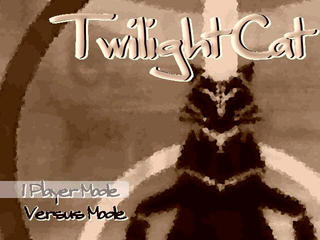 Twilight Catのゲーム画面「タイトル画面　シンプルですね」