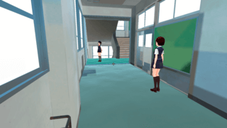 ラブトークスのゲーム画面「学校内を自由に探索」