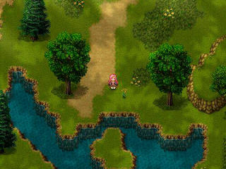 エターナルワールドのゲーム画面「全てはこの村から始まる」