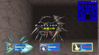 Sword Finger V2のゲーム画面「ダメージ毎に敵の攻撃力低下。弱い攻撃は弾ける。」