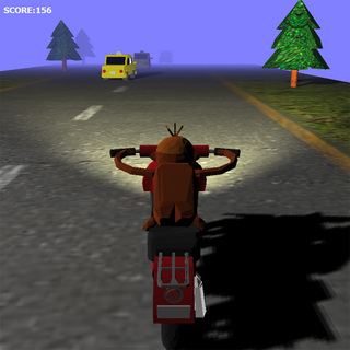 グーリーバイクのゲーム画面「プレイ画面」