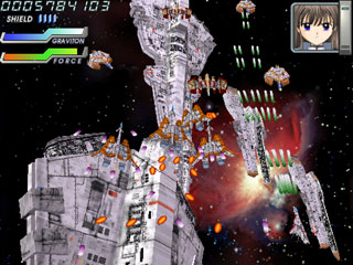 イディナロークのゲーム画面「戦闘は宇宙空間で繰り広げられる 」