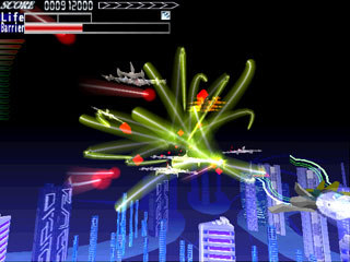 LastDimensionのゲーム画面「ロックオンレーザー」