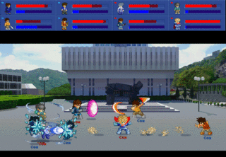 Little Fighter IIのゲーム画面「キャラ選択とチーム分け」