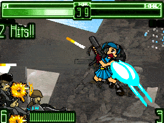 ＭＥＴＡＬ銃Ⅱのゲーム画面「戦闘画面」