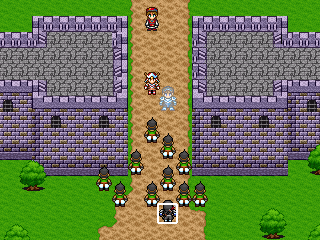 リーフ村村長物語のゲーム画面「突然、襲撃してくる敵は村全体で協力して撃退しよう」