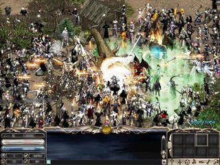 リネージュのゲーム画面「大規模戦闘の様子」
