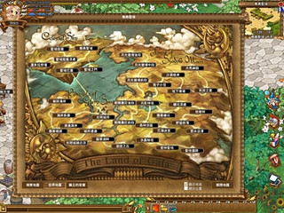 エンジェル戦記のゲーム画面「ワールドマップ」