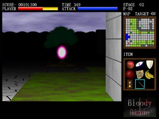 BloodyBladeのゲーム画面「魔法を放っている」