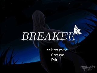 BREAKERのゲーム画面「タイトル画面」