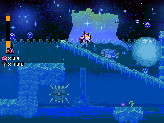GIGADEEPのゲーム画面「氷ステージ」