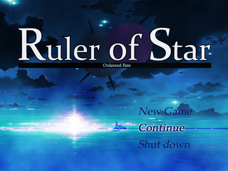Ruler of Starのゲーム画面「タイトル画面」