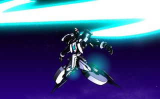 銀翼のファルシオン　体験版のゲーム画面「各話に挿入されるバトルパート　襲いくる敵を薙ぎ倒せ!!」