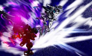 銀翼のファルシオン　体験版のゲーム画面「戦慄のドラマティックロボットアクション!!」