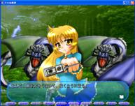 少女仙機譚のゲーム画面「武器を持った戦闘シーン（結構動きます）」