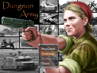 ダンジョン・アーミー　～第一次大戦、第二次大戦、そして現代戦～のゲーム画面「タイトル画面」