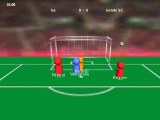 LogicalFootballのゲーム画面「試合中の画面」