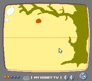 マイハニードリームテレビのゲーム画面「武蔵の柿」