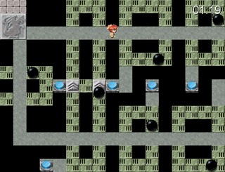墓荒らしと愉快なピラミッド(ミニゲーム集のみ版)のゲーム画面「ミニゲームの一つです。別名黒い玉の部屋です。嘘です。」