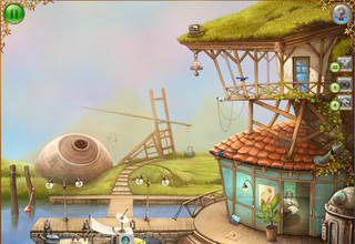 タイニーバン・ストーリー　体験版のゲーム画面「手書き風のあたたかみのあるイラストが特徴」
